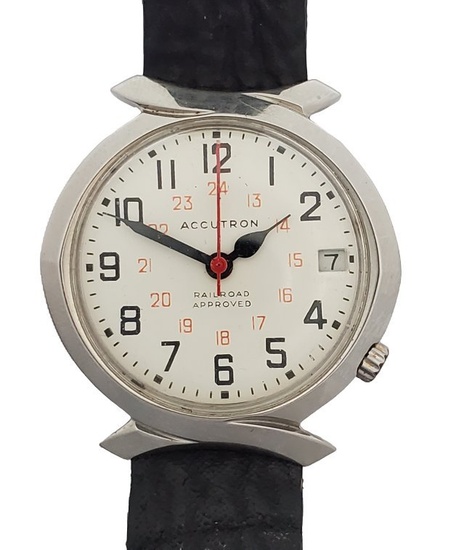 Bulova Accutron Railroad Approved Mens Vintage Running Wrist Watch