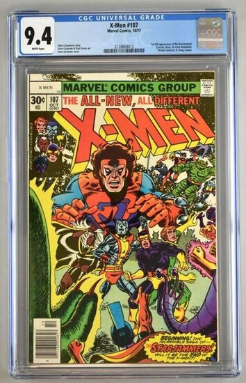 CGC Graded Marvel Comics X-Men No. 107 comic book