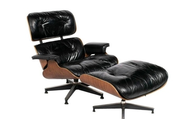 CHARLES EAMES CHAIR AND OTTOMAN BY HERMAN MILLER