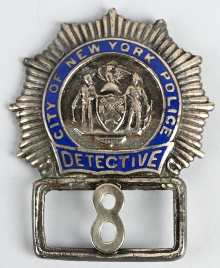 CITY OF NEW YORK POLICE DETECTIVE BADGE #8
