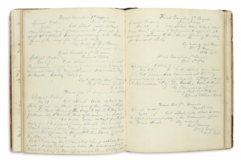 (CIVIL WAR--CONFEDERATE.) Orderly book kept by Colonel James Sibert of the 136th Virginia,...