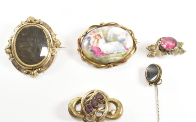 COLLECTION OF 19TH CENTURY VICTORIAN BROOCH PINS