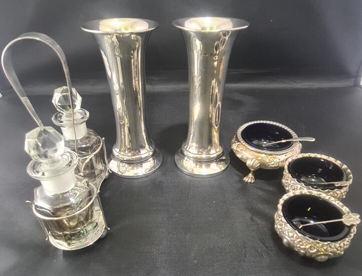 COLLECTION OF VINTAGE 925 SILVER AND HALLMARKED ITEMS TO...