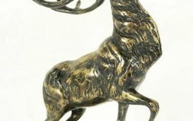 Cast Metal Figure Of A Stag