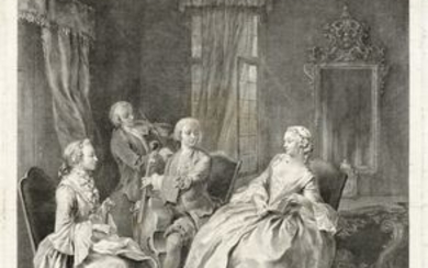 Charles Joseph Flipart (Parigi,, 1721 - Madrid,, 1797), A rilevar in poche note accolto.../ Mentre chioma gentil volge in anelli... Venezia appo Wagner. 1748-1750.