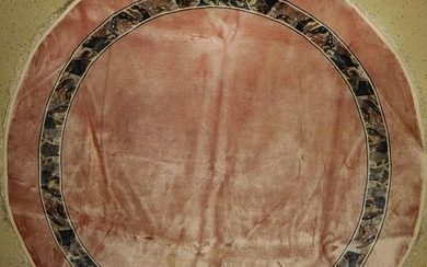 China silk round, approx. 50 years, pure natural