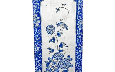 Chinese 19th C Square Enamel Vase Qianlong Mark