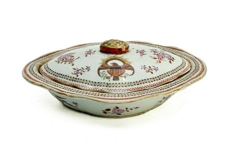 Chinese Export Porcelain Covered Serving Bowl
