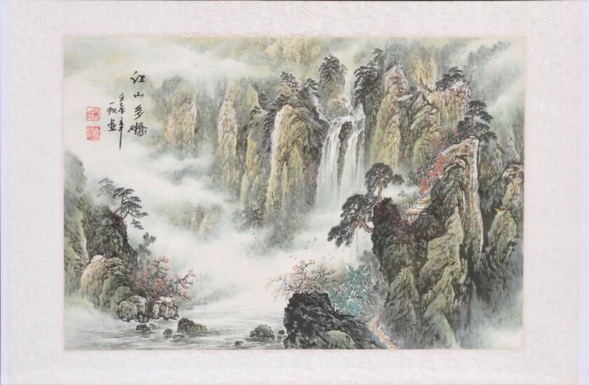 Chinese Jiangshan Mountain Landscape Painting