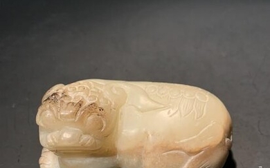 Chinese Ming Dynasty Yellow Jade Fudog