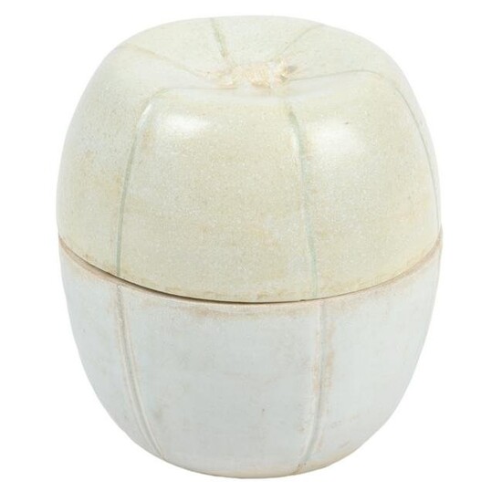 Chinese Qingbai Hutian ware pumpkin form covered box or