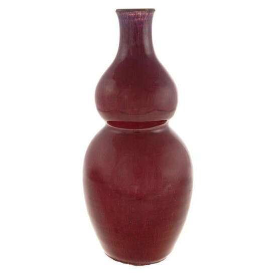 Chinese Sang De Boeuf/Flambe Double Gourd Vase