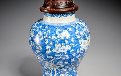 Chinese blue and white baluster jar