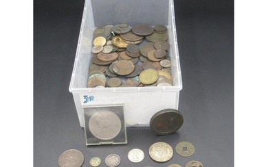 Collection of assorted British and International coins and t...