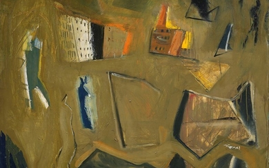 Composizione ocra, 1955-57, Mario Sironi (Sassari 1885 - Milano 1961)