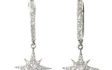 Creole earrings with stars
