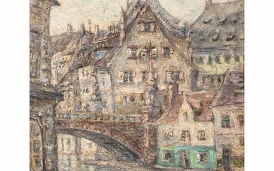 DÉSIRÉ-LUCAS, LOUIS MARIE (1869-1949), "Häuser am Kanal"