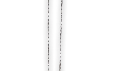 DIAMOND PENDANT, IN WHITE GOLD, WITH CHAIN