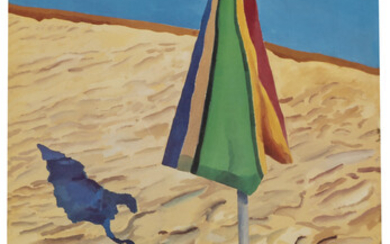 David Hockney a Retrospective, Los Angeles County Museum of Art, "Beach Umbrella" AFTER DAVID HOCKNEY (b.1937)