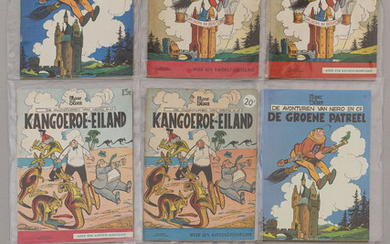 De Groene Patreel en Kangoeroe-eiland. Lot van 9 albums. De eerste drukken uit 1961 in zeer goede staat. Verder nog 7 he