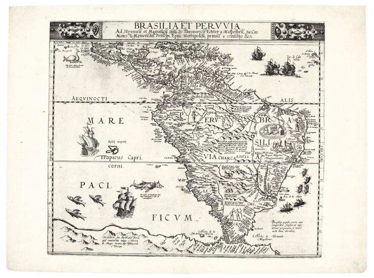 De Jode | Brasilia et Peruvia, [1593]