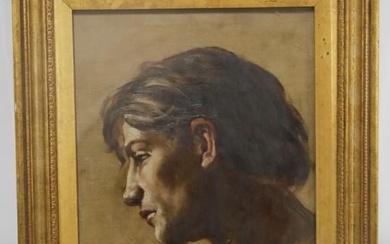E. Munch Profile Of A Man Portrait Oil On Canvas