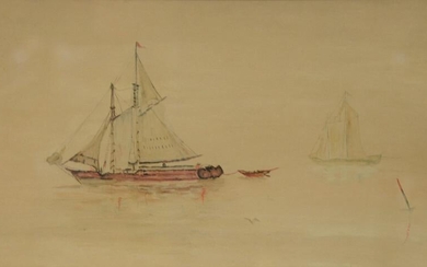 E. Pollack (20th Century), two Sailing Vessels