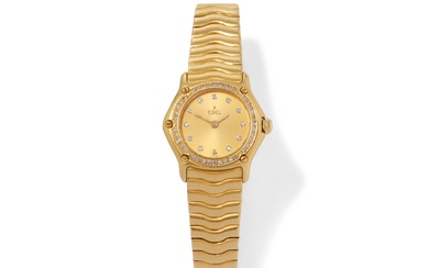 EBEL 18K Gold and Diamond 'Sport Wave' Wristwatch