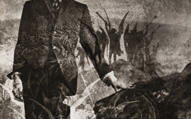 EDMUND TESKE (1911-1992) Kenneth Anger, Topanga Canyon (composite with Gustave Doré engraving.) Silver...
