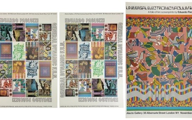 EDUARDO PAOLOZZI (England/Scotland, 1924-2005), Three exhibition posters:, Offset lithographs, 35.5"