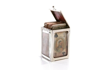 ENGLISH SILVER NOVELTY PLAYING CARD CASE