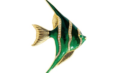 Email-Brillant-Fischbrosche von Gübelin