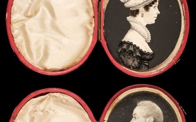 English School. A pair of oval portrait miniatures of a lady and gentleman, circa 1820
