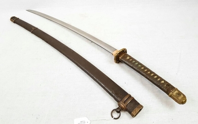 Épée japonaise Shin Gunto de la Seconde Guerre mondiale. Très belle lame. Non marqué