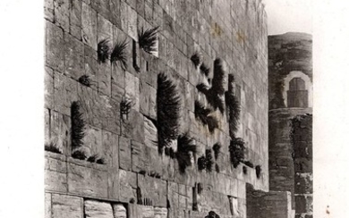 Etching of the Western Wall: "The Wall of Solomon." Paris, 1882