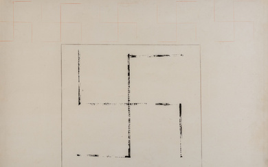 FRANCO ANGELI (1935-1988) Senza titolo 1961 tecnica mista su carta cm 70x100...
