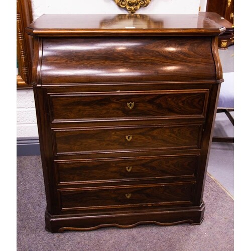 FRENCH ROSEWOOD WASHSTAND WITH 4 DRAWERS , LIFT TOP FITTED ...