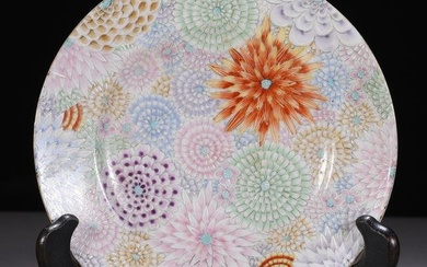 Fine Enamel Painted Blossom Porcelain Chinese Plate 19th C