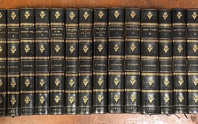 First Editions of various George Borrow Titles, Bound as Matching Set:; The Zincali, The Bible in Spain, Lavengro, The Romany Rye, Wild Wales, Romano Lavo-Lil