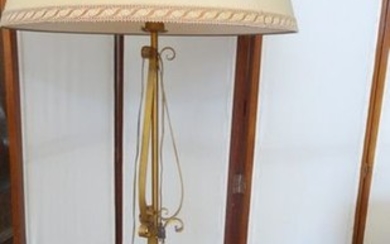 Floor lamp gilded wrought iron year 50 -...