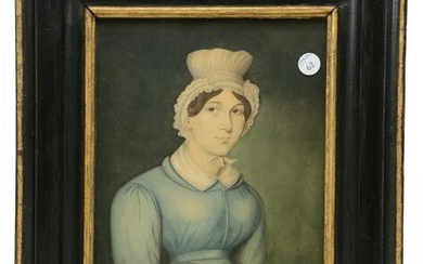 Folk Art portrait of a young woman [Elizabeth Foster