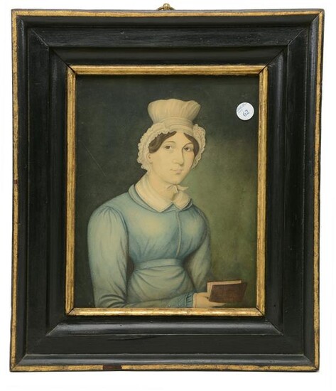 Folk Art portrait of a young woman [Elizabeth Foster