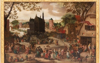 Follower of David Vinckboons, The kermesse of Oudenarde | Suiveur de David Vinckboons, La kermesse à Oudenarde