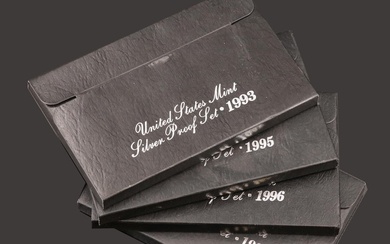 Four U.S. Mint Silver Proof Sets, 1990s
