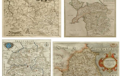 Four antique maps to include North Wales, Shropshire and Denbighshire (4).