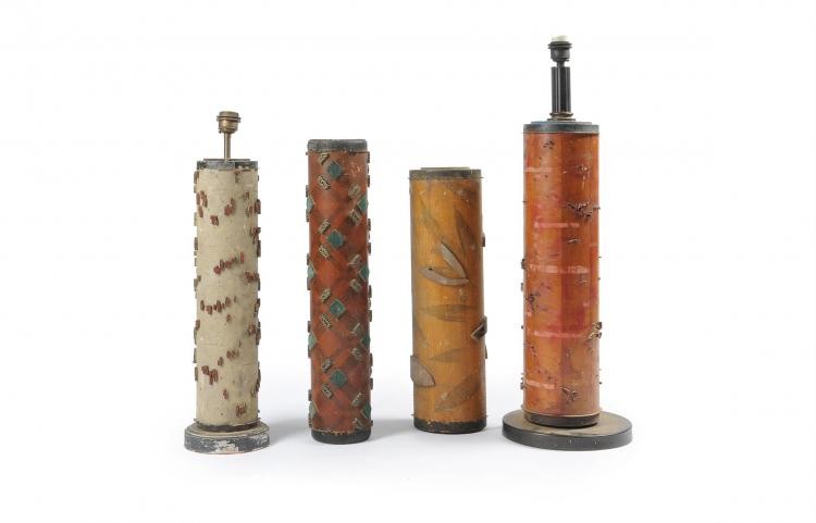 Four fabric rollers