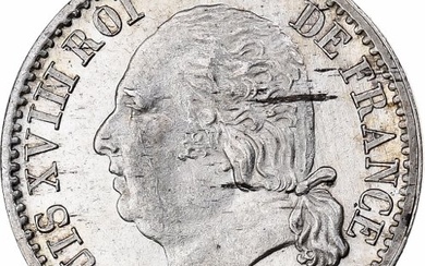 France, Louis XVIII, 1/4 Franc, 1821, Paris, Silver, MS(60-62), Gadoury:352