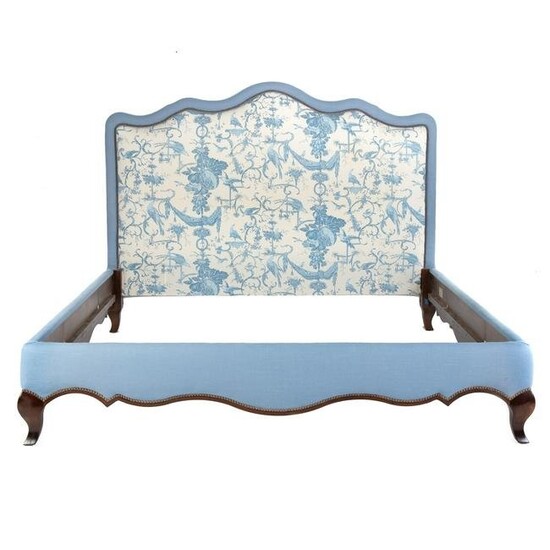 French Style King-Size Upholstered Bed