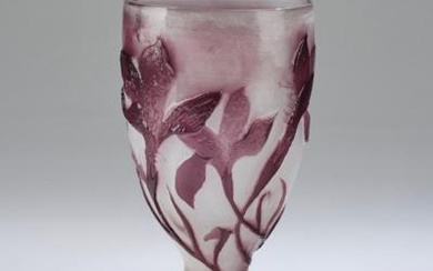 A footed vase “Cyclames”, Emile Gallé, Nancy, c. 1900
