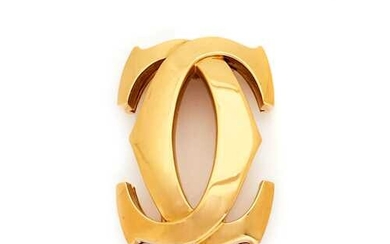 GOLD CLIP BROOCH, BY CARTIER.